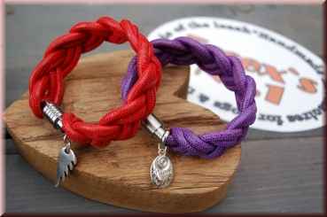 Geflochtenes Armband aus geprägtem Nappaleder