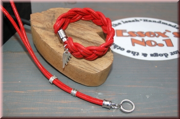 Preview: Geflochtenes Armband aus geprägtem Nappaleder