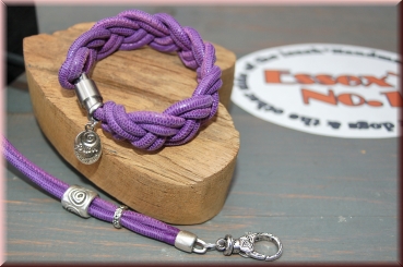 Preview: Geflochtenes Armband aus geprägtem Nappaleder