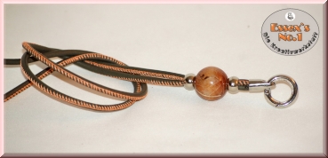 Preview: Pfeifenband aus gesäumtem Nappaleder