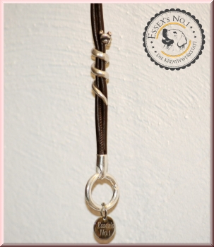 Pfeifenband aus gesäumtem Nappaleder