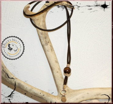 Pfeifenband aus gesäumtem Nappaleder