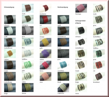 Farben geprägtes Nappaleder