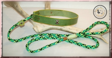 Preview: Lederhalsung "Color" mit Tauwerkleine (8mm)