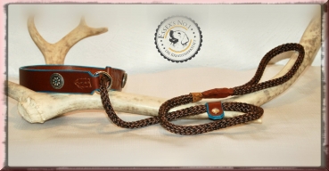 Preview: Lederhalsung "Color" mit Tauwerkleine (8mm)