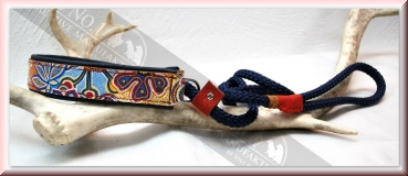 Preview: Lederhalsung "Print unterfüttert" mit Tauwerkleine (8mm)