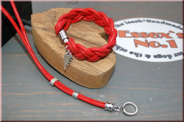 Geflochtenes Armband aus geprägtem Nappaleder