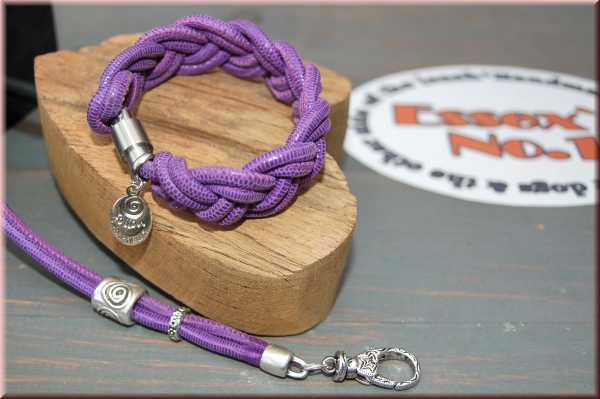 Geflochtenes Armband aus geprägtem Nappaleder