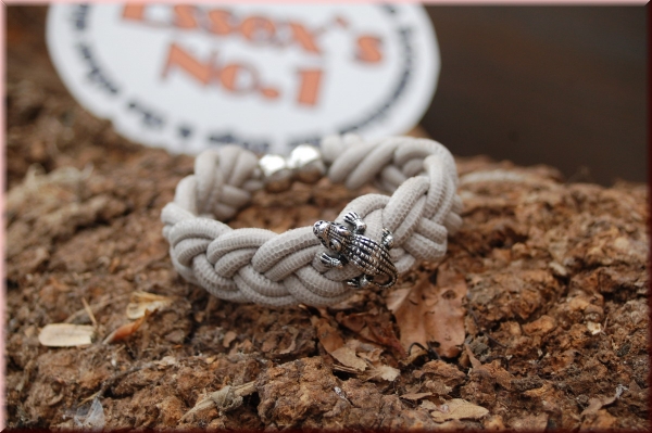 Geflochtenes Armband aus geprägtem Nappaleder