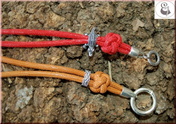 Pfeifenband aus geprägtem Nappaleder