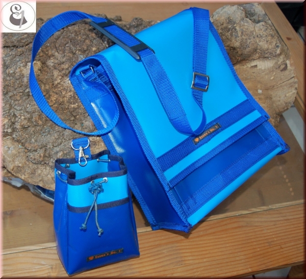 Tasche aus LKW-Plane mit Einschubtasche