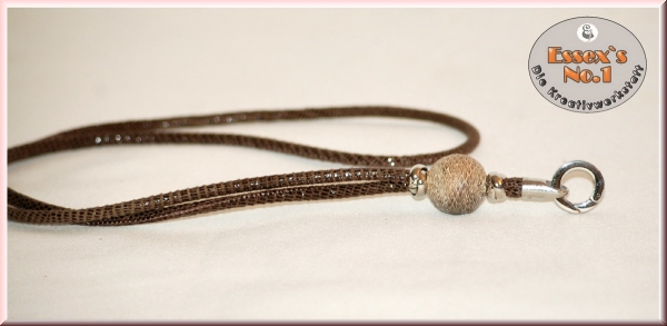 Pfeifenband aus geprägtem Nappaleder