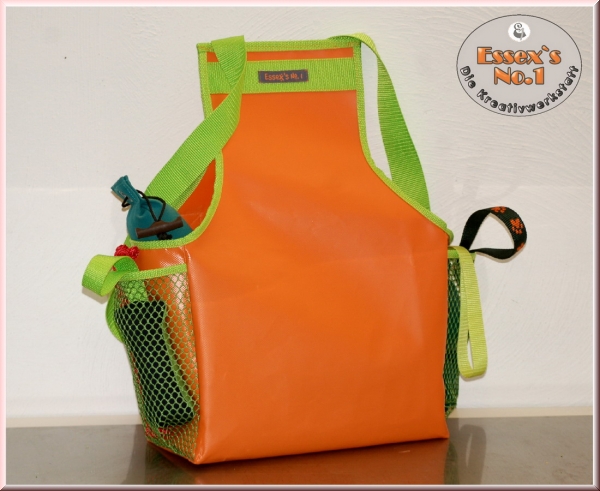 Dummyrucksack mit Seitentaschen aus Netz