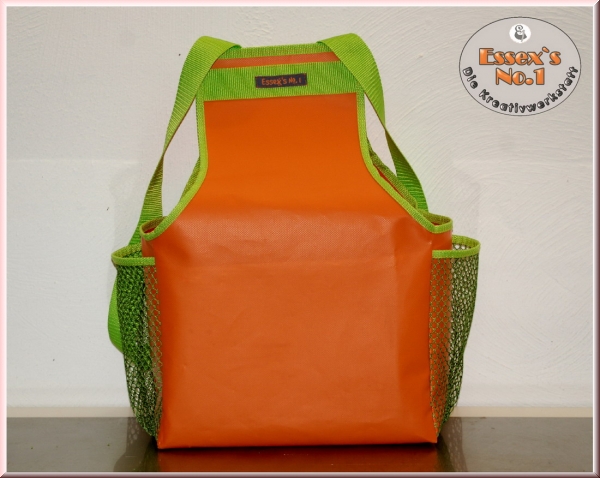 Dummyrucksack mit Seitentaschen aus Netz