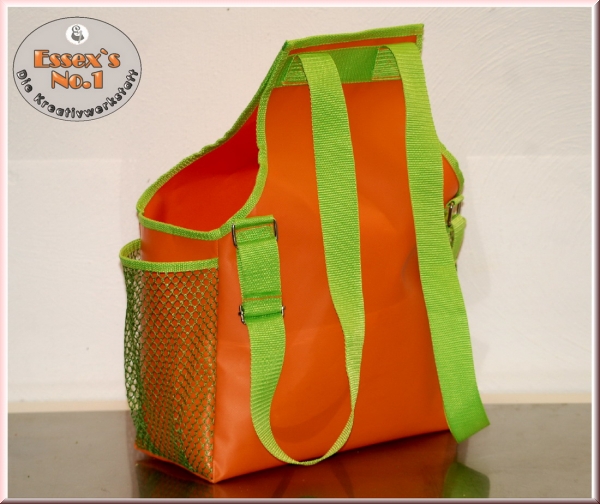 Dummyrucksack mit Seitentaschen aus Netz