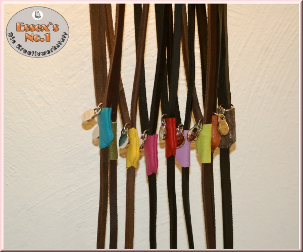 Retrieverleine aus Fettleder, 8 mm