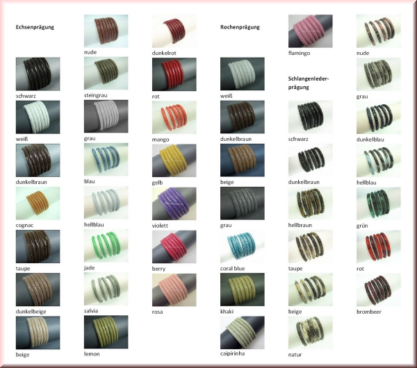 Farben geprägtes Nappaleder