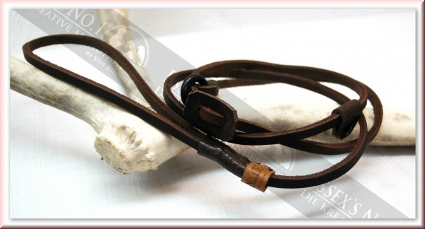 Retrieverleine aus Fettleder, 8 mm