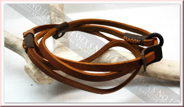 Retrieverleine aus Fettleder, 8 mm